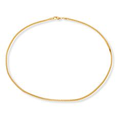 Fiorenza Sterling Silver Box Chain 20" Necklace