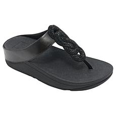 FitFlop Fino Crystal-Twist Metallic Toe-Post Sandal