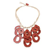 Floreia Jezebel 22-1/2" Freeform Link Bib Necklace