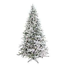 Fraser Hill Farm 10' Flocked Pine Christmas Tree with Smart Lighting
