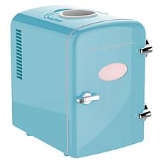Frigidaire 6+1-Can Retro Mini Portable Fridge w/ Active-Cooling - Blue