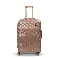 FUL Disney Mickey Mouse 25-inch Hard Sided Rolling Luggage, Rose Gold