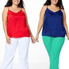 G by Giuliana 2-pack Woven Satin Camisole 