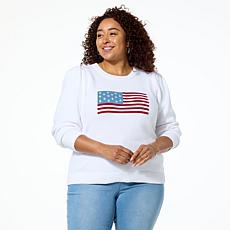 G by Giuliana Americana Full Fashion Jersey Knit Sweater