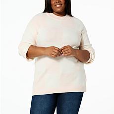 G by Giuliana Checkered Jacquard Pullover Sweater