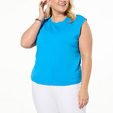 G by Giuliana Embellished Wide Shoulder Tank