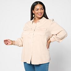 G by Giuliana Featherweight Button Down Shirt