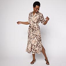 G by Giuliana Printed Woven Shirt Dress