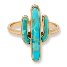 Gemhues Composite Turquoise Cactus Ring