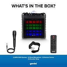 Gemini MPA-K650 Karaoke Party Speaker with Handheld Microphone
