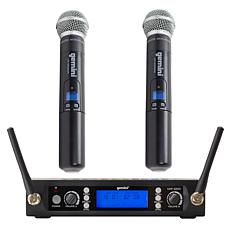 Gemini Sound UHF-6200M-R2 Dual Handheld UHF Wireless Microphone System