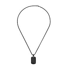 Geoffrey Beene 0.03ctw Cubic Zirconia Dog Tag Pendant Necklace