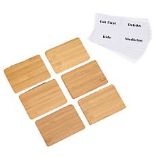 Get Neat Bamboo Clips with 24 Label Stickers - Set of 6