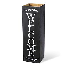 Glitzhome 24"H Double Sided Solid Wood Boxed Porch Sign