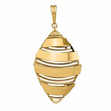 Golden Treasures 14K Gold Dimensional Drop Pendant 
