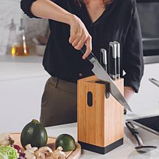 Graphite 5-Piece Asian-Inspired Knife Block Set