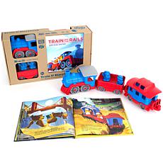 Green Toys Train and Board Book Set Vehicle and Illustrated Board Book