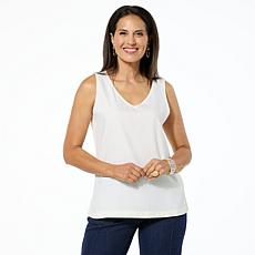 GREY by Jhoan Sebastian Grey Satin Dual Neckline Tank