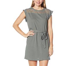 Grey State Rachel Mesh Yoke Belted Dress