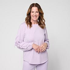 Greyby Jhoan Sebastian Lace Up Sleeve Knit Top