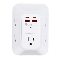 Griffin 5-Outlet Wall Tap with USB Charging