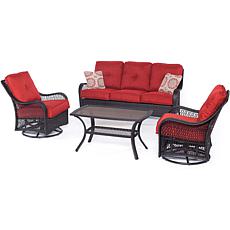 Hanover Orleans 4-Piece Patio Set - Autumn Berry