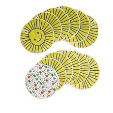 Happy Place "Sunny" 12-pack 8" Microfiber Cleaning Mitts