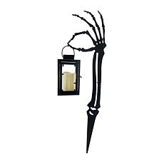 Haunted Hill Farm 2.3-Ft. LED Zombie Hand with Lantern & Stake for ...