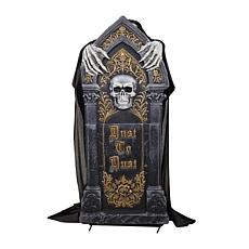 Haunted Hill Farm 4-Ft. Animated Reaper with Tombstone Animatronic