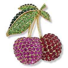 Heidi Daus Cherry On Top Pavé Crystal Pin