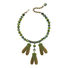 Heidi Daus Cleopatra's Collar 17-1/2" Beaded Dangle Necklace