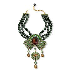 Heidi Daus It's Good to Be Queen Crystal-Encrusted 3-Row Drop Necklace