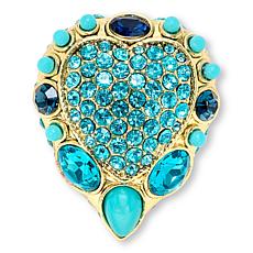 Heidi Daus Santa Fe Blue Stone Heart Ring