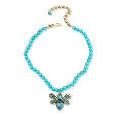 Heidi Daus "Summer Bug" Crystal and Glass Bead Necklace