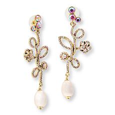 Heidi Daus Sweet Nothings Crystal Bronzetone Dangle Earrings