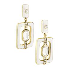 Heidi Daus "Thoroughly Modern" Rectangular Drop Earrings