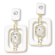 Heidi Daus "Thoroughly Modern" Rectangular Drop Earrings