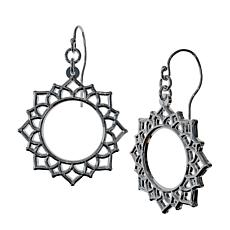 Heights Jewelers Sterling Silver Crown Chakra Earrings