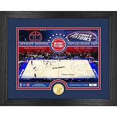 Highland Mint Limited Edition NBA Detroit Pistons Court Photo Mint 