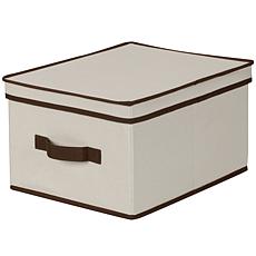 Household Essentials Canvas Large Storage Box - Natural