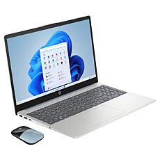 HP 15.6" Intel N200 8GB RAM 512GB Storage Laptop Bundle with Mouse