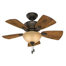 Hunter 34" Watson New Bronze Ceiling Fan w Light Kit and Pull Chain