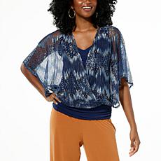 IMAN Global Chic Draped Lace Top