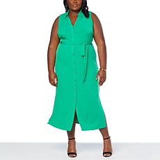 IMAN Global Chic Maxi Shirt Dress