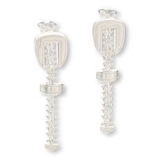 Imperial Silver Diamond-Cut Sterling Silver Wheat Design Earrings