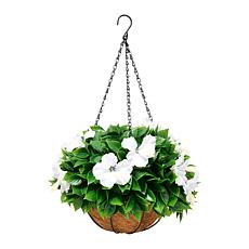 Improvements 15" Faux Hibiscus Hanging Basket