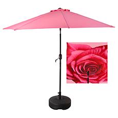 Improvements 9' Double-Layer Printed Patio Umbrella with Base
