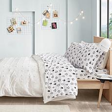 Intelligent Design Cotton Flannel Full Sheet Set - Blue Penguins