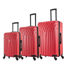 InUSA Vasty 3-Piece Lightweight Hardside Spinner Luggage Set