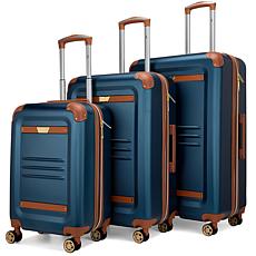 ITALIA Vintage 3 Piece Expandable Retro Luggage Set